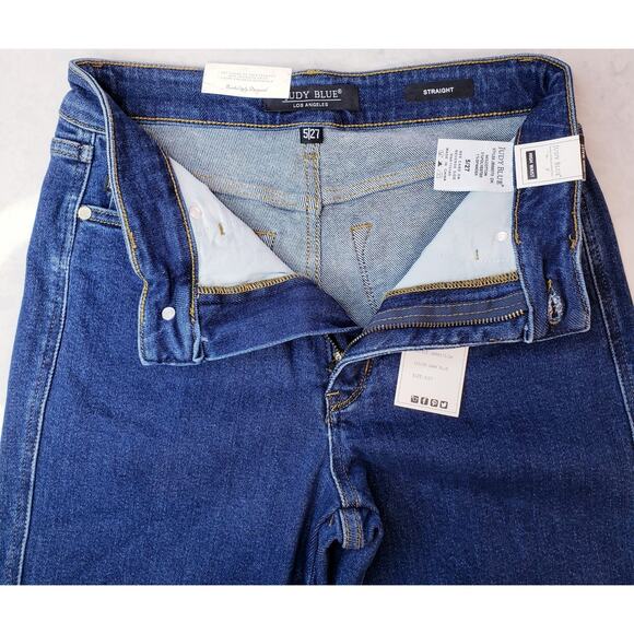 NWT JUDY BLUE High Waist Tummy Control Straight Leg Jeans Size 5/27 # JB88575 - Picture 4 of 12